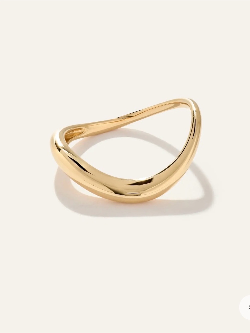 Quince 14k Gold Wave Ring size 7